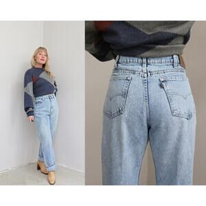 1980's Vintage Levi's Baggy Fit 840 Jeans ~ Women's LG XL 36" to 37" ~ Men's  LG